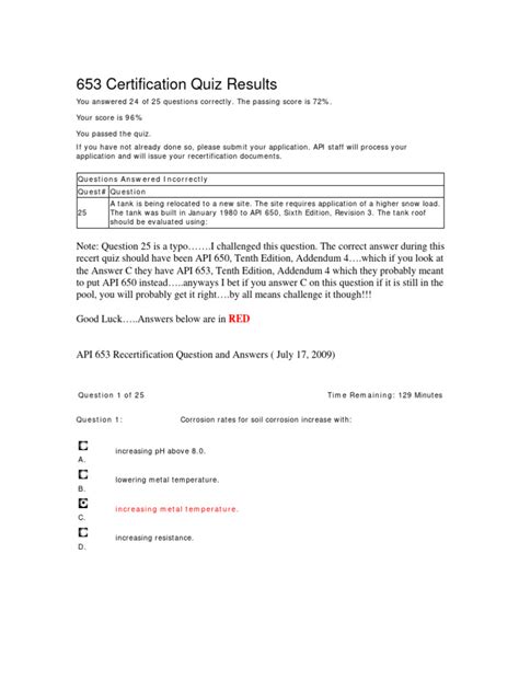 Image result for API 653 Test