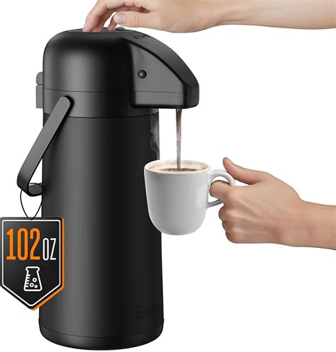 Airpot Coffee Carafe for Keeping Hot - 102 OZ/ 3L Large Coffee ...