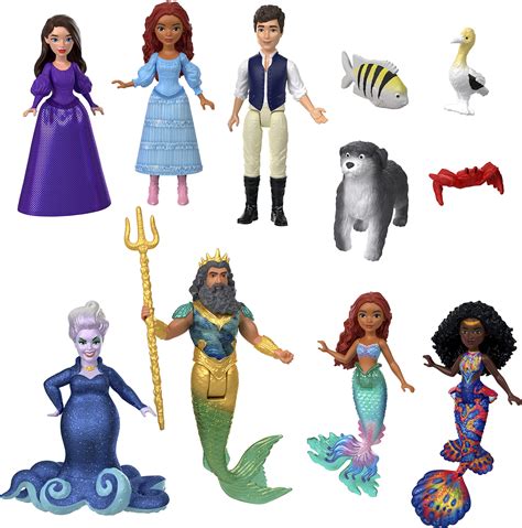 Amazon.com: Disney Mattel The Little Mermaid Land & Sea Ariel Ultimate Story Set with 7 Small ...
