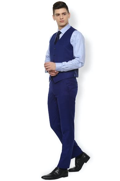 Buy Men Navy Check Slim Fit Wedding Three Piece Suit Online - 619997 ...