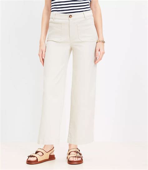 Tall Palmer Wide Leg Crop Pants in Twill