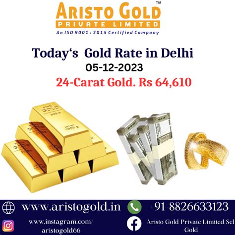 Today, December 5, 2023, the price of 24 karat gold in Delhi