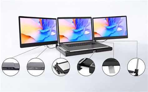 AutoStory Laptop Screen Extender Dual Monitor (14 Inch), Full HD 1080P ...