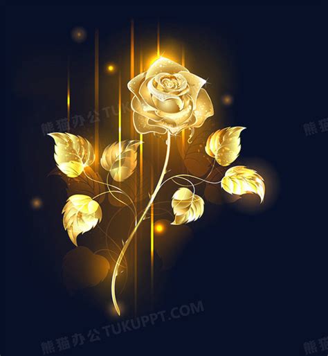 金色玫瑰花设计图__其他_广告设计_设计图库_昵图网nipic.com