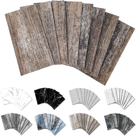 URCOLOR 32-Piece Peel and Stick Backsplash Wall Tile, 4"x 8" PVC ...