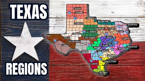 Texas geographic regions map