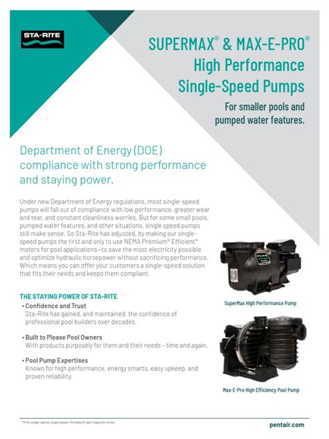 Image result for Sta-Rite Pool Pump Manual