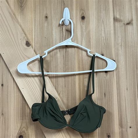 dark green bikini top • repop! doesn’t fit my chest... - Depop