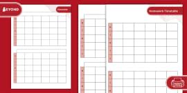 Blank Timetable Template | Primary Resources