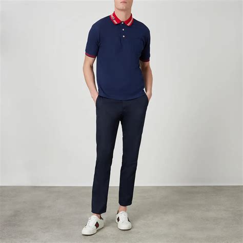 GUCCI || Cotton Piquet Polo T-Shirt With Interlocking G Logo – FASHION MYST