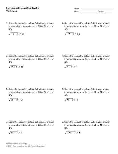 Image result for Solving Radical Equations Worksheet