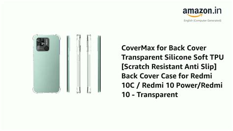 Watch CoverMax for Back Cover Transparent Silicone Soft TPU [Scratch ...
