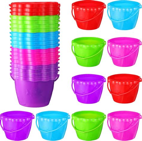 Amazon.com: Yinder 20 Packs Sand Buckets for Kids Bulk, 6.5 in Small ...