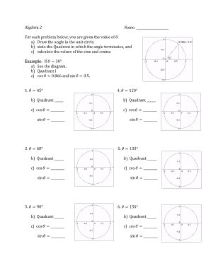 18 Printable unit circle calculator Forms and Templates - Fillable ...