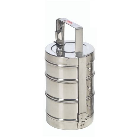 Vinod Stainless Steel Bombay Tiffin, 3 Compartment – 11 Inch