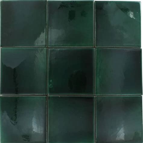 Mexican Tile - Set of NINE 4¼ x 4¼ Special Green Talavera Tiles : Amazon.in