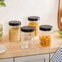 Glass Storage Jars With Airtight Lid Set Of 4 Checks 1350ml Online ...