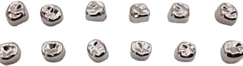 Buy 12Pcs/Box Dental Preformed Primary Metal Crown Molar Temporary ...