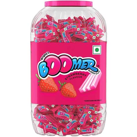 Wrigley's Boomer Bubble Gum Jar | Strawberry Flavoured Chewing Gum ...