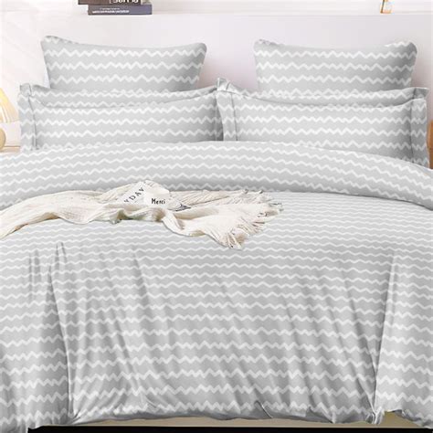 Super Soft Grey Wave Design Double Bedsheet ( 90*100inch, King ...