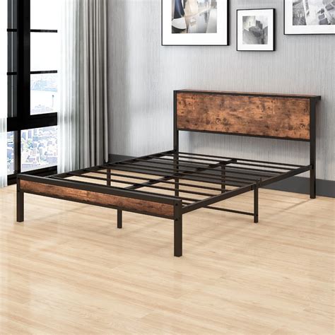 Queen Size Metal Bed Frame - Metal Bed Frame and Queen Bed