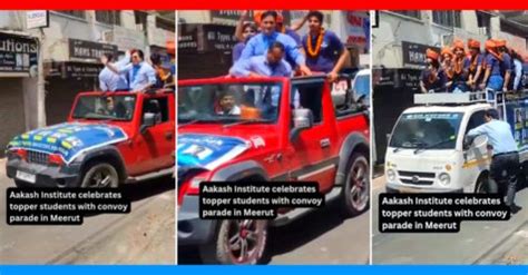 Aakash Institute Celebrates NEET Toppers With Mahindra Thar 'Victory ...