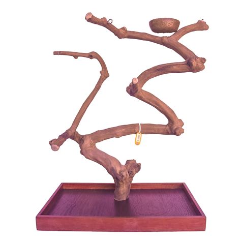 PYT-AE500M-A2613 - 22"x14"x28" Medium Java Wood Table Top Play Stand