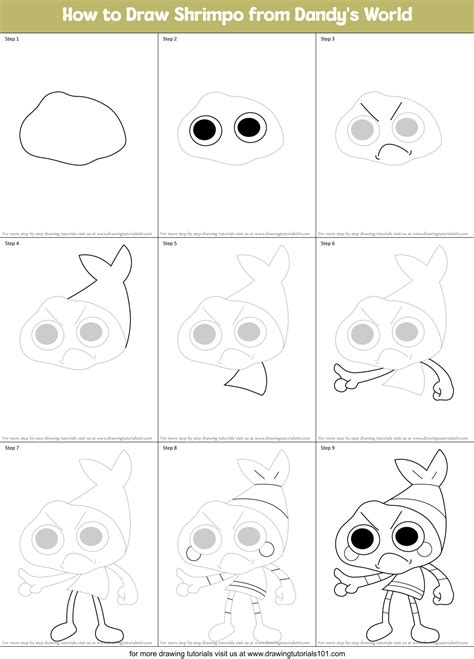 How to Draw Shrimpo from Dandy's World (Dandy's World) Step by Step ...
