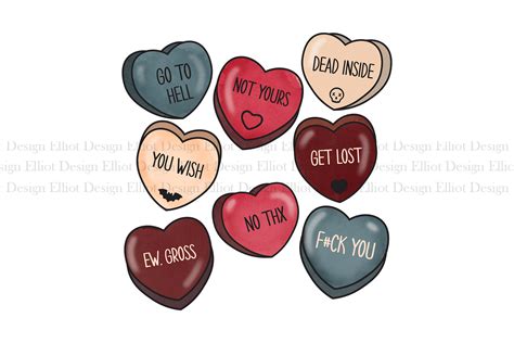 Funny Candy Hearts Anti Valentine's Day Graphic by Elliot Design ...
