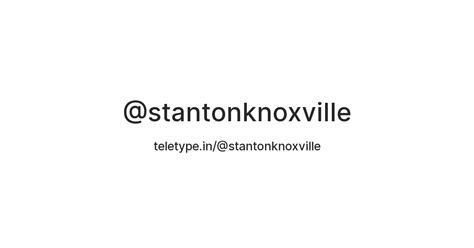 Stanton Optical Knoxville — Teletype