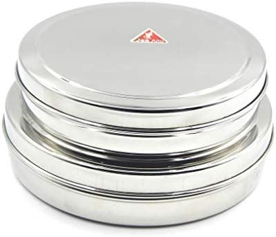Buy Sumeet Stainless Steel Belly Shape Flat CanistersPuri DabbaStorage ...