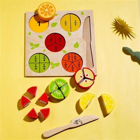 Buy Wooden Fruit Fraction Cut Board - SkilloToys.com