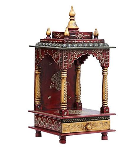 Home and Bazaar Rajasthani Ethnic Hand Painted Handcrafted 11x11x24 ...