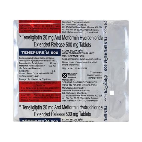 TENEPURE M 500 Tablet 15's – Global Surgicals