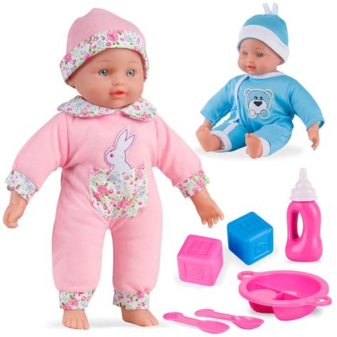 Molly Dolly Baby Doll Set - Soft Talking Doll With 2 Outfits ...