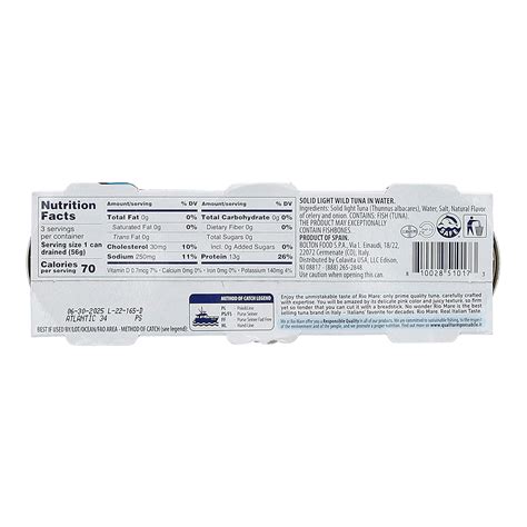 Buy Rio Mare Wild Tuna in Water 3-Pack Canned Tuna - All Natural Tuna ...