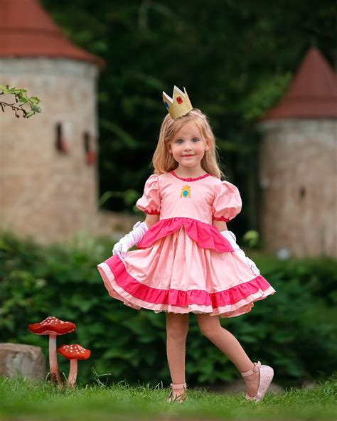 Girls Princess Peach Costume, Princess Peach, Girls Princess Peach ...