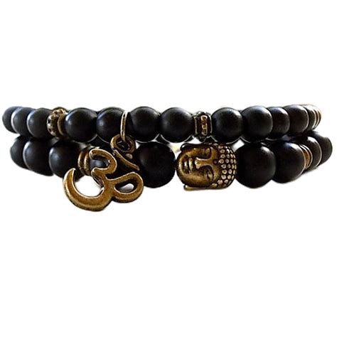 Buy Shining Diva Fashion Yoga & Meditation Om Charm Buddha Reiki Beads ...