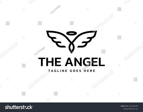 Creative Modern Angel Logo Design Stock Vector (Royalty Free) 2231463781 | Shutterstock