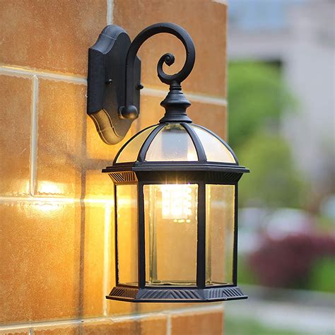 Buy Outdoor Wall Light Fixtures Black Outdoor Porch Light Mounted Wall ...