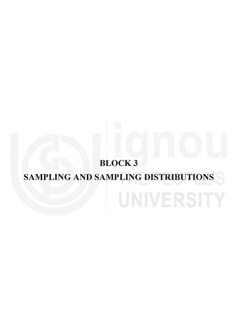 Block-3 - study material - Decision Theory BLOCK 3 SAMPLING AND ...
