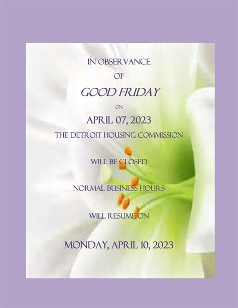 DHC will be closed on Friday, April 7, 2023 in observance of Good ...