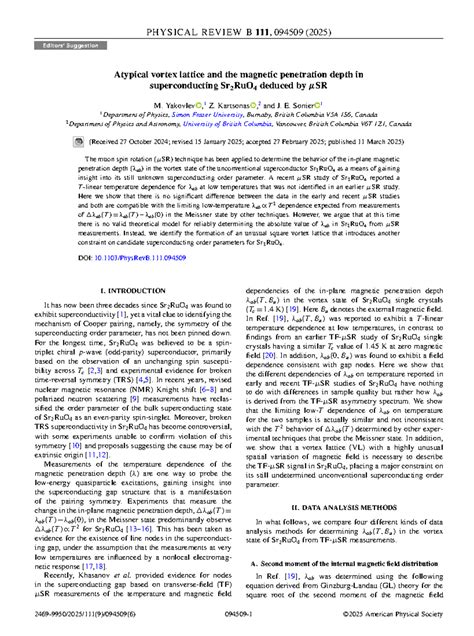 Phys Rev B - ok it is fine - PHYSICAL REVIEW B 111 , 094509 (2025 ...