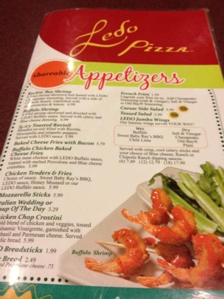 Image result for Ledo Pizza Menu
