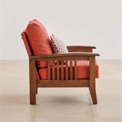 Buy Abby Fabric 1-Seater Sofa with Cushion - Orange from Home Centre at ...