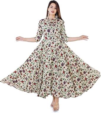 Buy Glowworld Latest Women's Rayon Floral Printed Full Length Anarkali ...
