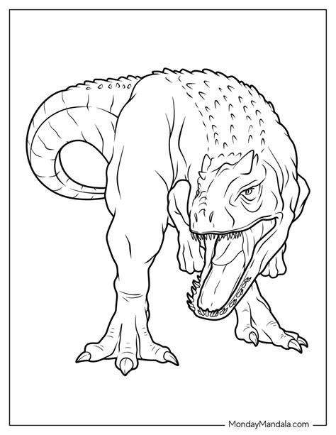 T Rex And Indominus Rex Coloring Page
