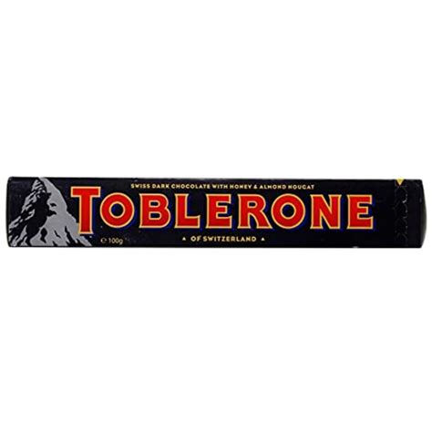 Toblerone Dark Chocolate with Honey and Almond Nougat Pouch, 100 Gm ...