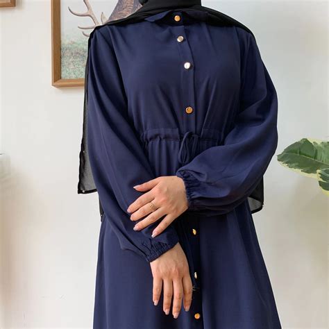 HURIYA FRONT OPEN ABAYA | KING BLUE