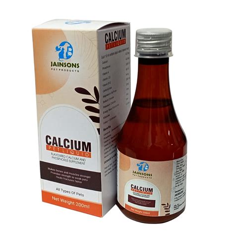 Buy Jainsons Pet Products Calcium Pet Liquid Supports Bone and Teeth ...